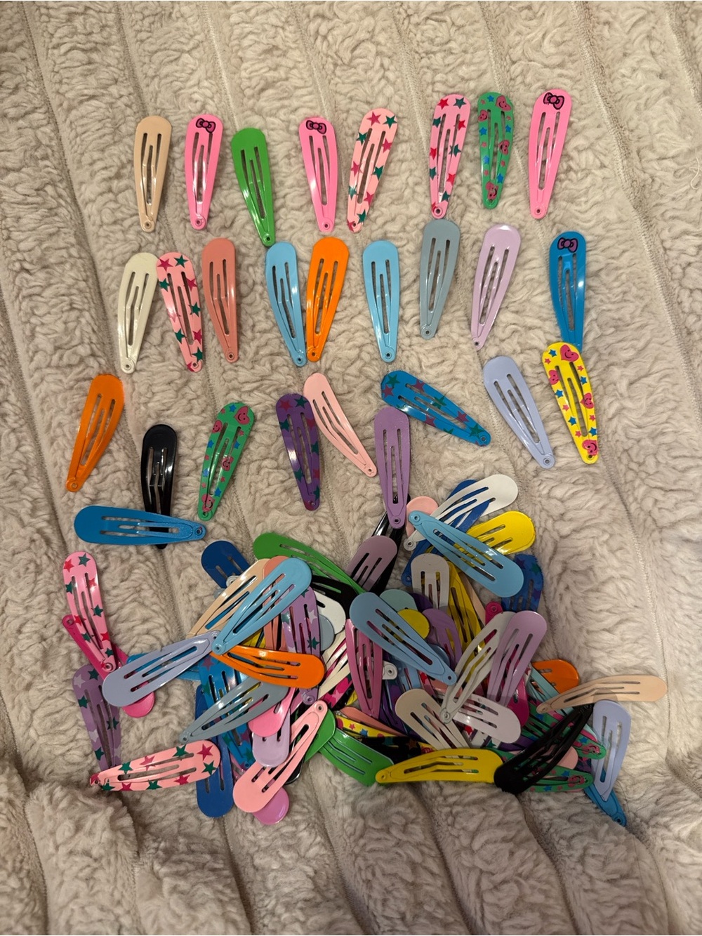 Assorted Kids Snap Hair Clips - Colorful Mixed Pack